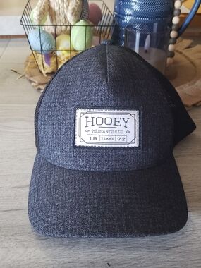 Hooey Dark Charcoal Patch Trucker Hat. Small To Medium. Summer Hat.